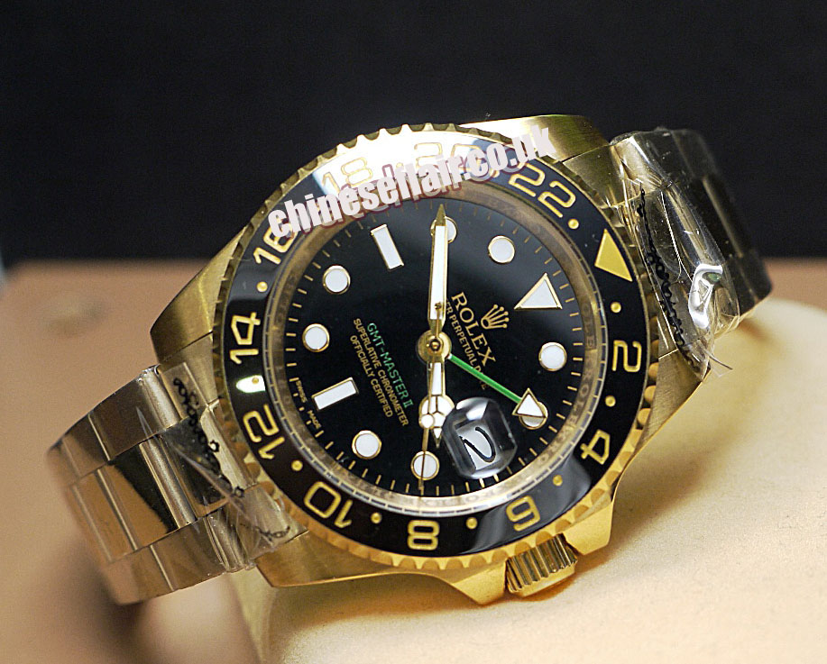ROLEX GMT MASTER 2 FULL GOLD CERAMIC REPLICA - SWISS CASE